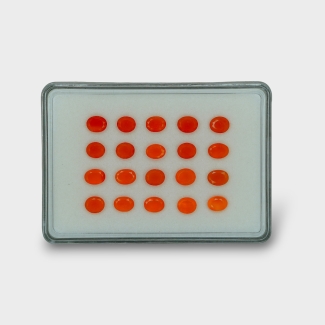 Carnelian 7x6mm Faceted Oval AAA Gemstones Parcel - 181786