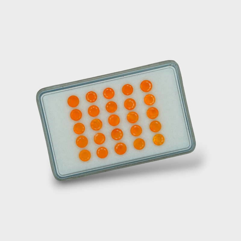 Carnelian 4.5mm Faceted Round AAA Gemstones Parcel - 181829