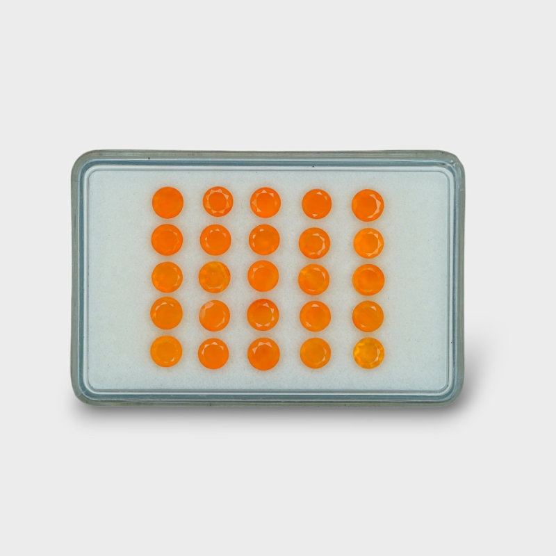 Carnelian 4.5mm Faceted Round AAA Gemstones Parcel - 181829