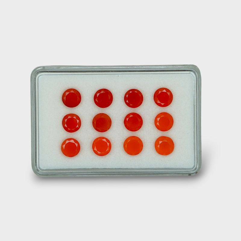 Carnelian 6mm Faceted Round AAA Gemstones Parcel - 181831