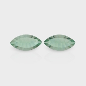 Green Fluorite 18x9mm Concave Cut Marquise AAA Grade Matched Gemstones Pair - 159229
