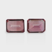 Pink Tourmaline 8x6mm Step Cut Octagon AAA Grade Matched Gemstones Pair - 157889