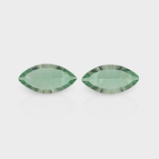 Green Fluorite 18x9mm Concave Cut Marquise AAA Grade Matched Gemstones Pair - 159226