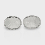 Crystal Quartz 19x15mm Concave Cut Oval AAA Matched Gemstones Pair - 181929