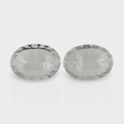 Crystal Quartz 18x13mm Concave Cut Oval AAA Matched Gemstones Pair - 181933