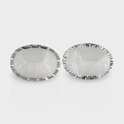 Crystal Quartz 18x13mm Concave Cut Oval AAA Matched Gemstones Pair - 181935