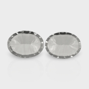 Crystal Quartz 16x12mm Concave Cut Oval AAA Matched Gemstones Pair - 181939