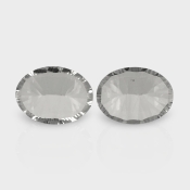 Crystal Quartz 16x12mm Concave Cut Oval AAA Matched Gemstones Pair - 181949