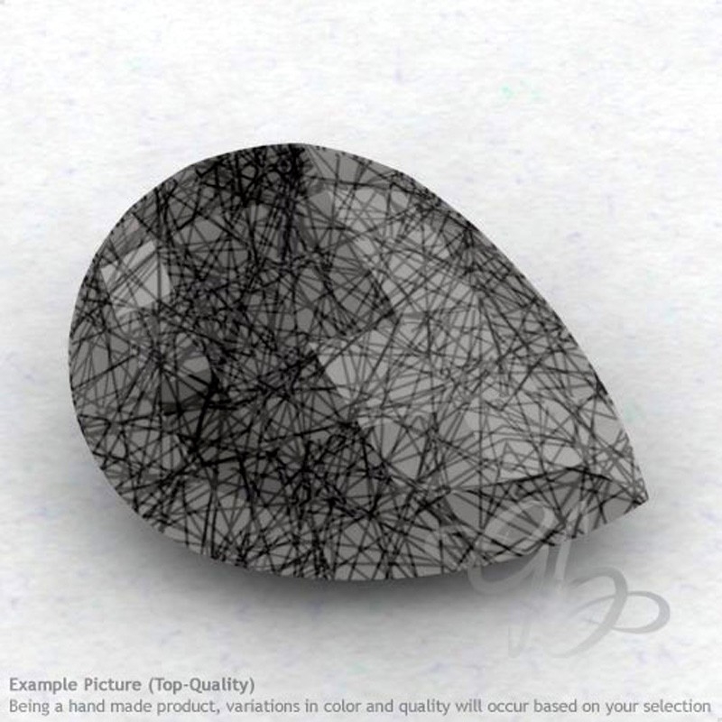 Black Rutile Pear Shape Calibrated Briolettes