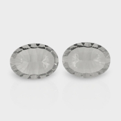 Crystal Quartz 16x12mm Concave Cut Oval AAA Matched Gemstones Pair - 181954