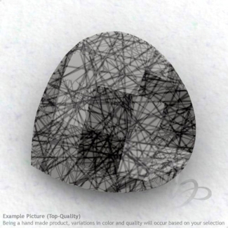 Black Rutile Heart Shape Calibrated Briolettes