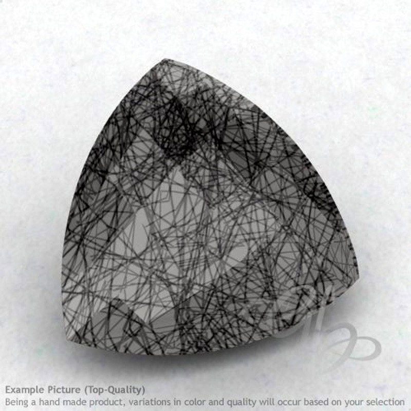 Black Rutile Trillion Shape Calibrated Briolettes
