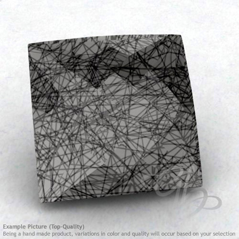 Black Rutile Square Shape Calibrated Briolettes