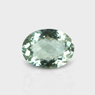 Green Amethyst 17.15x13.20mm Checkerboard Oval AAA Loose Gemstone - 181609