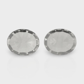 Crystal Quartz 11x9mm Concave Cut Oval AAA Matched Gemstones Pair - 181988