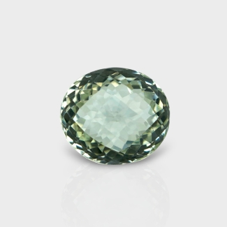 Green Amethyst 15.30x13.55mm Checkerboard Oval AAA Loose Gemstone - 181612