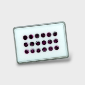 Rhodolite Garnet 7mm Faceted Round AA+ Gemstones Parcel - 181921