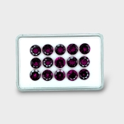 Rhodolite Garnet 7mm Faceted Round AA+ Gemstones Parcel - 181922