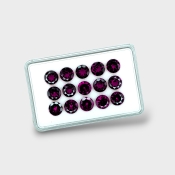 Rhodolite Garnet 7mm Faceted Round AA+ Gemstones Parcel - 181922