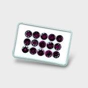 Rhodolite Garnet 7mm Faceted Round AA+ Gemstones Parcel - 181922
