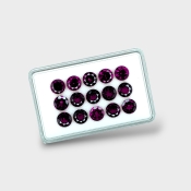 Rhodolite Garnet 7mm Faceted Round AA+ Gemstones Parcel - 181924