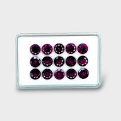 Rhodolite Garnet 7mm Faceted Round AA+ Gemstones Parcel - 181924