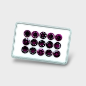 Rhodolite Garnet 7mm Faceted Round AA+ Gemstones Parcel - 181924