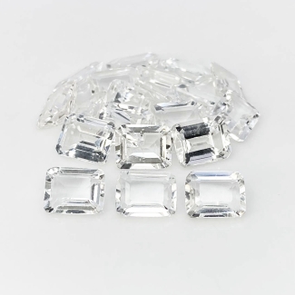 White Topaz 10X8mm Step Cut Octagon AA+ Gemstones Parcel - 181674