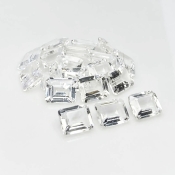 White Topaz 10X8mm Step Cut Octagon AA+ Gemstones Parcel - 181674