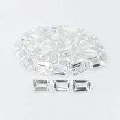 White Topaz 6x4mm Step Cut Baguette AA+ Gemstones Parcel - 181675