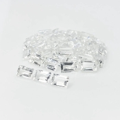 White Topaz 6x4mm Step Cut Baguette AA+ Gemstones Parcel - 181675