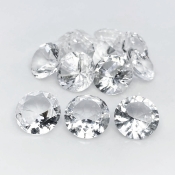 Crystal Quartz 12mm Diamond Cut Round AA Gemstones Parcel - 182054
