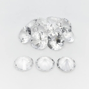 Crystal Quartz 12mm Diamond Cut Round AA Gemstones Parcel - 182054