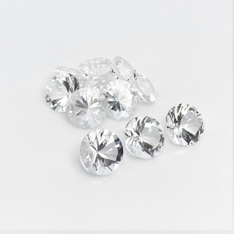Crystal Quartz 12mm Diamond Cut Round AA+ Gemstones Parcel - 182055