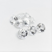 Crystal Quartz 12mm Diamond Cut Round AA+ Gemstones Parcel - 182055