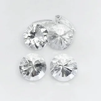 Crystal Quartz 11mm Diamond Cut Round AA Gemstones Parcel - 182056