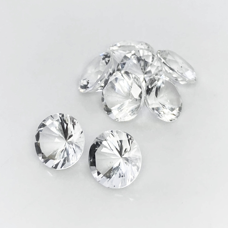 Crystal Quartz 11mm Diamond Cut Round AA+ Gemstones Parcel - 182057