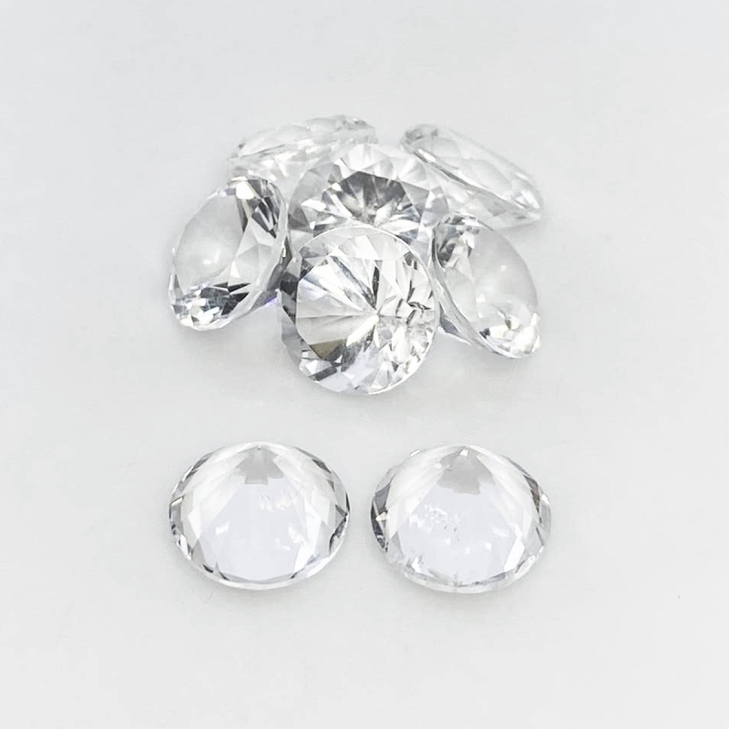 Crystal Quartz 11mm Diamond Cut Round AA+ Gemstones Parcel - 182057