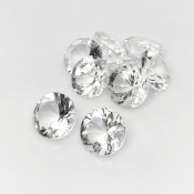 Crystal Quartz 10mm Diamond Cut Round AA Gemstones Parcel - 182058