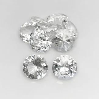 Crystal Quartz 10mm Diamond Cut Round AA Gemstones Parcel - 182058