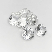 Crystal Quartz 10mm Diamond Cut Round AA Gemstones Parcel - 182058