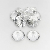 Crystal Quartz 10mm Diamond Cut Round AA Gemstones Parcel - 182058