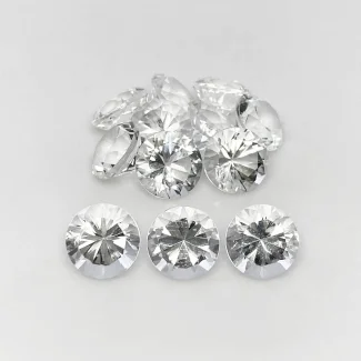 Crystal Quartz 10mm Diamond Cut Round AA+ Gemstones Parcel - 182059
