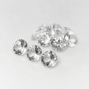 Crystal Quartz 10mm Diamond Cut Round AA+ Gemstones Parcel - 182059