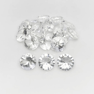 Crystal Quartz 9mm Diamond Cut Round AA Gemstones Parcel - 182060