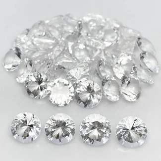 Crystal Quartz 9mm Diamond Cut Round AA+ Gemstones Parcel - 182061