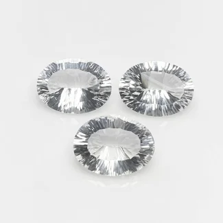 Crystal Quartz 16x12mm Concave Cut Oval AA+ Gemstones Parcel - 182063