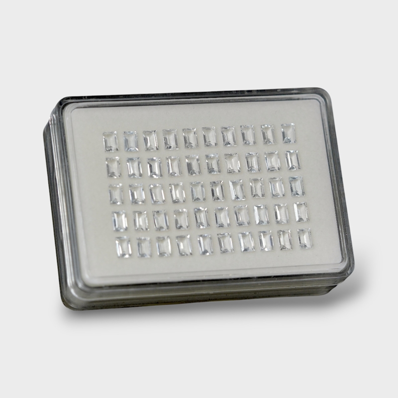 White Topaz 6x4mm Step Cut Baguette AAA Gemstones Parcel - 181705