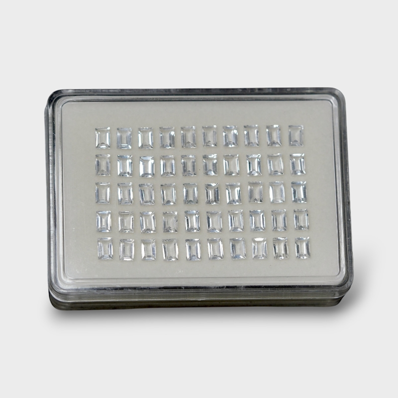 White Topaz 6x4mm Step Cut Baguette AAA Gemstones Parcel - 181705