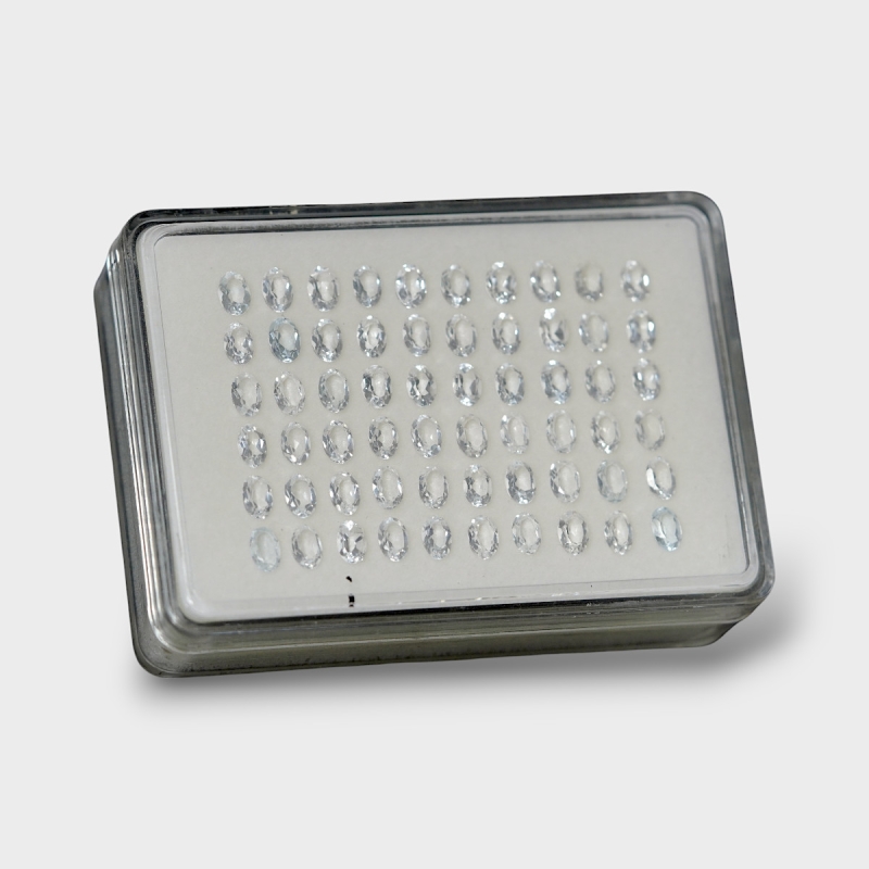 White Topaz 6x4mm Faceted Oval AAA Gemstones Parcel - 181707